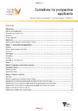 Thumbnail - Guidelines for prospective applicants : Family Violence Research Grants Program : phase 2.