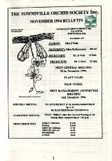 Thumbnail - Townsville Orchid Society Inc. bulletin.