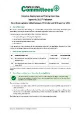 Thumbnail - Subordinate legislation tabled between 13 October and 10 November 2022