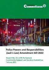 Thumbnail - Police Powers and Responsibilities (Jack's Law) Amendment Bill 2022