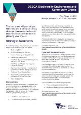 Thumbnail - DEECA biodiversity environment and community grants. 10, Strategic documents and useful resources.