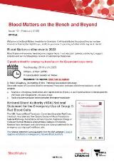 Thumbnail - Blood matters on the bench and beyond.