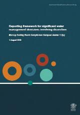 Thumbnail - Reporting framework for significant water management decisions involving discretion : Murray-Darling Basin Compliance Compact Action 1.2(a).