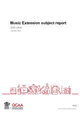Thumbnail - Music Extension subject report : 2022 cohort.