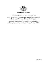 Thumbnail - Australian Government response to the Joint Select Committee on the Aboriginal and Torres Strait Islander Voice Referendum report : advisory report on the Constitution Alteration (Aboriginal and Torres Strait Islander Voice) 2023.