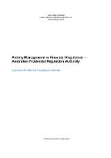 Thumbnail - Probity management in financial regulators : Australian Prudential Regulation Authority