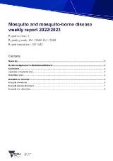 Thumbnail - Mosquito and mosquito-borne disease weekly report.