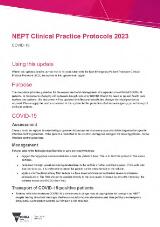 Thumbnail - NEPT clinical practice protocols 2023 : COVID-19.