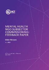 Thumbnail - Mental Health NGO Subsector Commissioning : feedback paper : Older Persons.