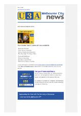 Thumbnail - U3A Melbourne City News.