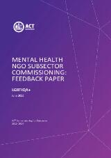 Thumbnail - Mental Health NGO Subsector Commissioning : feedback paper : LGBTIQA+.