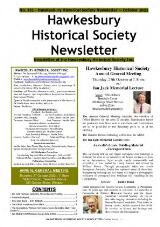 Thumbnail - Hawkesbury Historical Society newsletter : newsletter of the Hawkesbury Historical Society Inc.