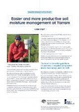 Thumbnail - Easier and more productive soil moisture management at Yarram.