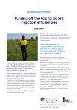 Thumbnail - Turning off the tap to boost irrigation efficiencies : case study.
