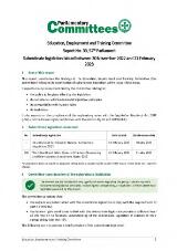 Thumbnail - Subordinate legislation tabled between 30 November 2022 and 21 February 2023