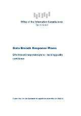 Thumbnail - Data Breach Response Plans : Effective and responsive plans: Building public confidence