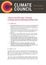 Thumbnail - This is not normal : climate change and escalating bushfire risk.