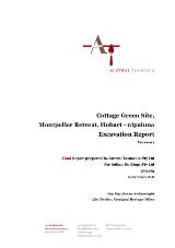 Thumbnail - Cottage Green site, Montpelier Retreat, Hobart - nipaluna excavation report. Version 1