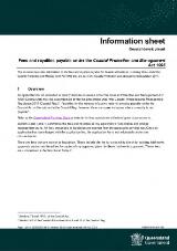 Thumbnail - Information sheet : Fees and royalties payable under the Coastal Protection and Management Act 1995.