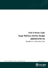 Thumbnail - End of Waste Code : sugar refinery clarifier sludge (ENEW07576119)