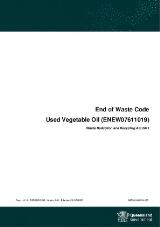 Thumbnail - End of Waste Code : Used vegetable oil (ENEW07611019)