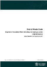 Thumbnail - End of Waste Code : irrigation of associated water (including coal seam gas water) (ENEW07546918)