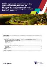 Thumbnail - DEECA requirements for permanent fencing around conservation areas under the Melbourne strategic assessment : growling grass frog conservation management category.