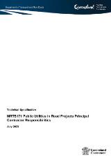 Thumbnail - MRTS171 Public utilities in road projects principal contractor responsibilities