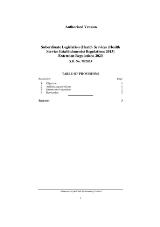 Thumbnail - Subordinate Legislation (Health Services (Health Service Establishments) Regulations 2013) Extension Regulations 2023.