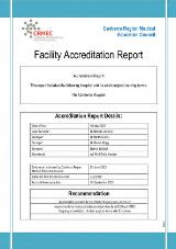 Thumbnail - Facility accreditation report : The Canberra Hospital and its adult surgical terms.