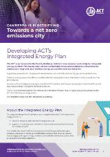 Thumbnail - Developing ACT's integrated energy plan : Canberra is electrifying towards a net zero emissions city [summary].