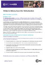 Thumbnail - Ministerial advisory council for multiculturalism : report on what we heard.