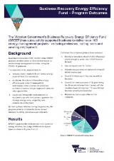 Thumbnail - Business Recovery Energy Efficiency Fund : program outcomes.