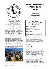 Thumbnail - Cooleman Ridge Park Care Group newsletter.