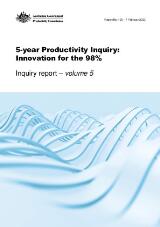 Thumbnail - 5-year productivity inquiry. Volume 3, Innovation for the 98%