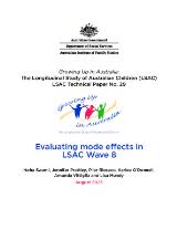 Thumbnail - Evaluating mode effects in LSAC Wave 8.