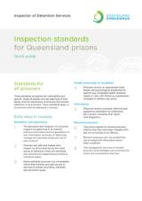 Thumbnail - Inspection standards for Queensland prisons : quick guide