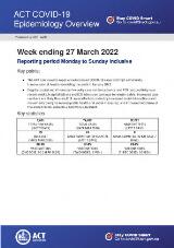 Thumbnail - ACT COVID-19 weekly epidemiological update.