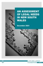 Thumbnail - An assessment of legal needs in New South Wales