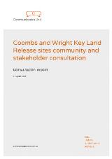 Thumbnail - Coombs and Wright key land release sites community and stakeholder consultation : consultation report.
