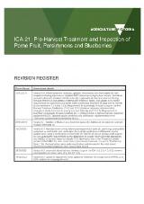 Thumbnail - ICA-21 : Pre-harvest treatment and inspection of pome fruit, persimmons and blueberries.