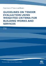 Thumbnail - Guidelines on Tender Evaluations Using Weighted Criteria for Building Works and Services.