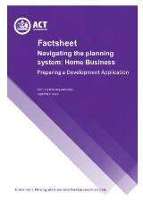 Thumbnail - Factsheet: navigating the planning system: home business : preparing a development application.