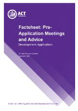 Thumbnail - Factsheet: pre-application meetings and advice : development application.