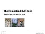 Thumbnail - The homestead built form : considerations for adaptive reuse.