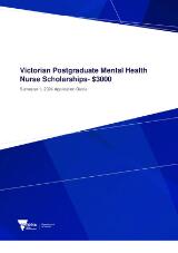 Thumbnail - Victorian postgraduate mental health nurse scholarships : $3000 : semester 1, 2024 application guide.