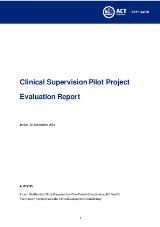 Thumbnail - Clinical supervision pilot project evaluation report.