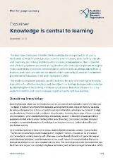 Thumbnail - Knowledge is central to learning.