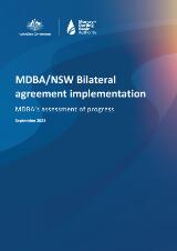 Thumbnail - MDBA/NSW Bilateral agreement implementation : MDBA's assessment of progress.