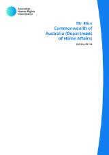 Thumbnail - Mr RG v Commonwealth of Australia (Department of Home Affairs) : report into a safe place of detention